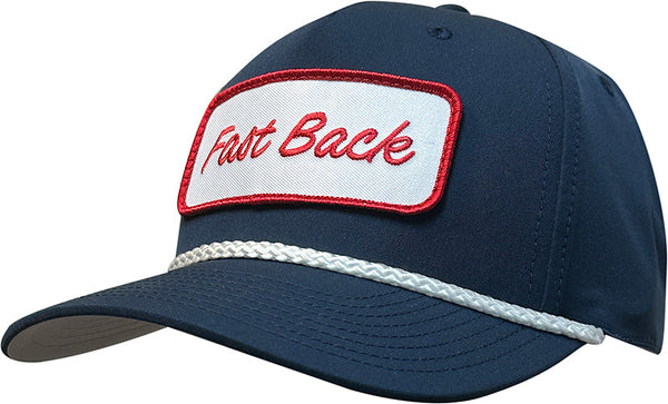 Fast Back Ropes -  Navy Patch Cap With White Rope