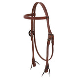 Leather Harness Browband Headstall With Floral Buckles