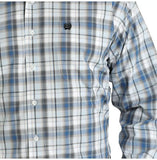 Cinch Men's Western Shirt -  White & Blue Plaid