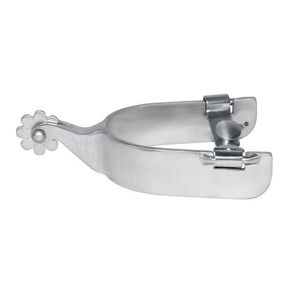 Short Shank Stainless Steel Roping Spur - Medium Cup