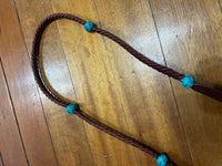 Braided 5/8" Barrel Reins - Turquoise