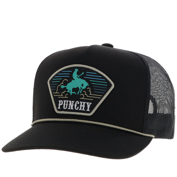 Hooey - Punchy Black w/Turquoise & Yellow Patch Cap