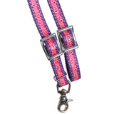 Nylon Contest Reins - Pink & Purple