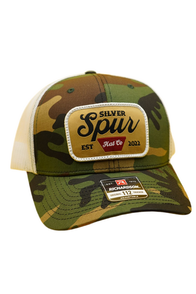 Silver Spur Hat Co - Camo & White Buckskin Cap