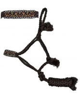 Mule Tape Halter - Brown Cheetah Bead