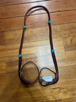 Braided 5/8" Barrel Reins - Turquoise