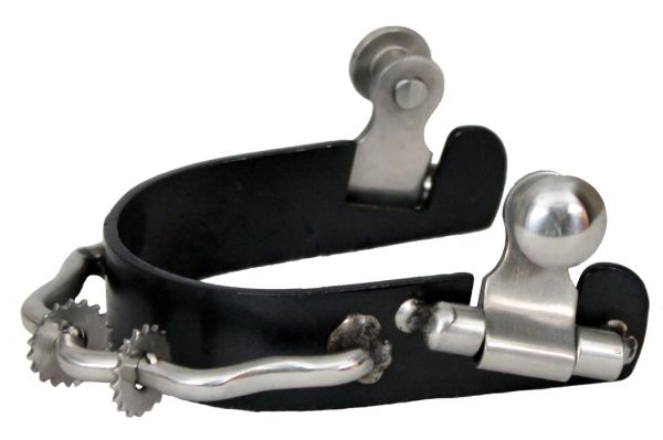 Ladies/youth size bumper spurs - Black with rowels