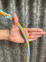 Nylon Barrel Reins - Orange & Light Blue