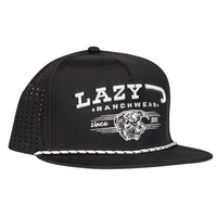 Lazy J Ranch Wear Cap - Black Hereford Bull Performance Rope