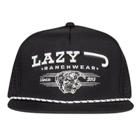 Lazy J Ranch Wear Cap - Black Hereford Bull Performance Rope