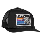 Lazy J Ranch Wear Cap - Sunset Bull CURVED Black