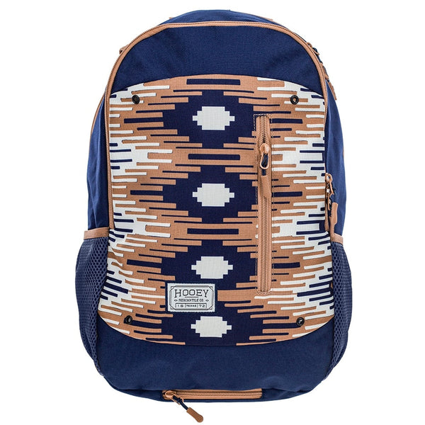 Hooey Rockstar Backpack Navy With Aztec Pattern