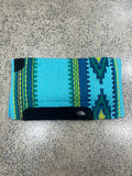 Ortho Equine Saddle Blanket - Light Blue/Green