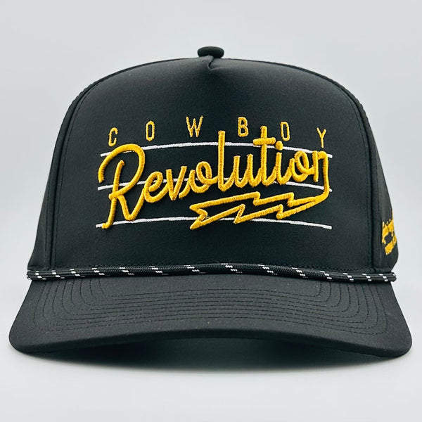 Cowboy Revolution Cap - Lightning (Black & Gold)