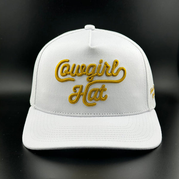 Cowboy Revolution Cap - Cowgirl Hat 5 Panel (White)