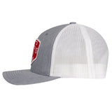 Lazy J Ranch Wear Cap - CURVED BRIM Heather & White Red Ranch