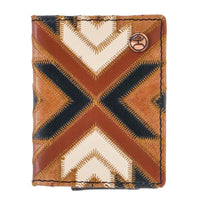 Hooey Patchwork Leather Wallet - Brown/Black