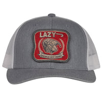 Lazy J Ranch Wear Cap - CURVED BRIM American Best Cap, Heather Grey