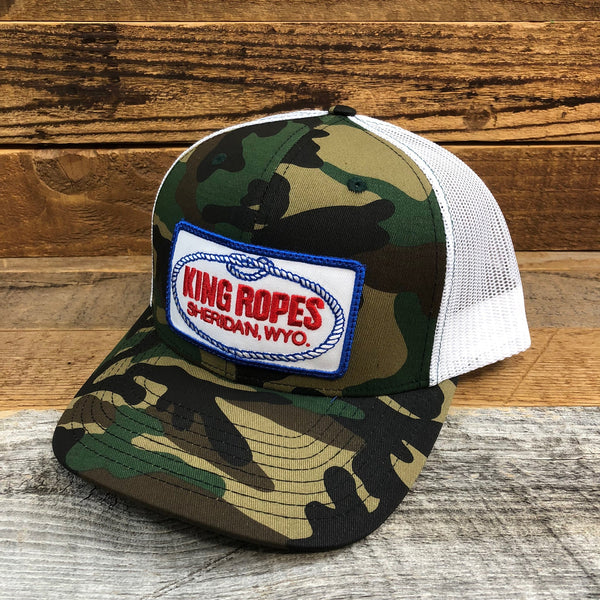 King Ropes Patch Trucker Cap - Camo/White