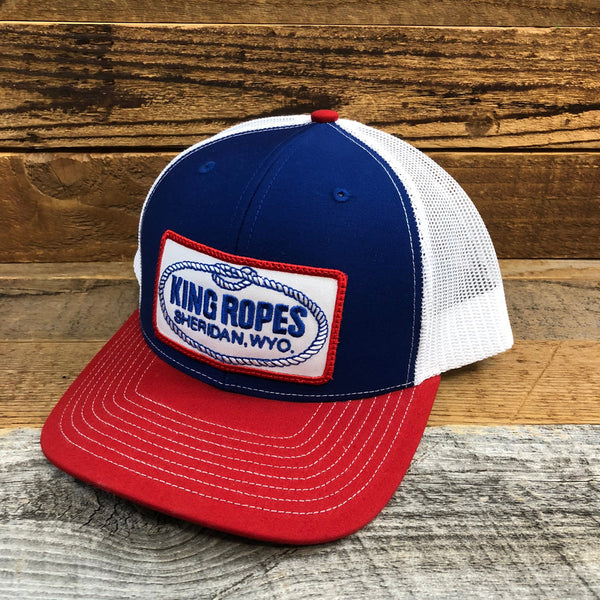 King Ropes Patch Trucker Cap - Red/White/Blue