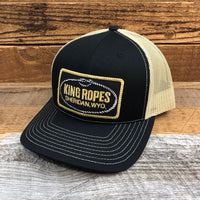 King Ropes Patch Trucker Cap - Black/ Vegas Gold