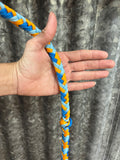 Nylon Barrel Reins - Blue & Orange