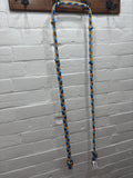 Nylon Barrel Reins - Blue & Orange