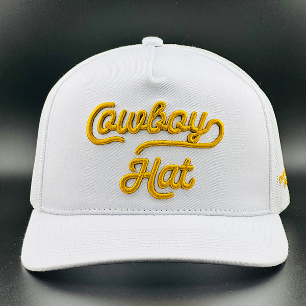 Cowboy Revolution Cap - Cowboy Hat 5 Panel (White)