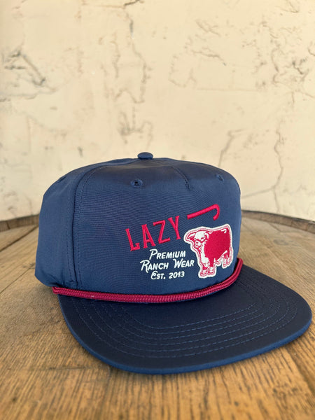 Lazy J Ranch Wear Cap - Navy Premium Ranch Rope