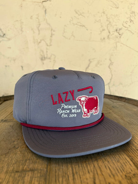 Lazy J Ranch Wear Cap - Grey Premium Ranch Rope