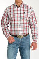 Cinch Men's Western Shirt - Red and White Plaid MTW1105767