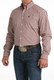 Cinch Men's Western Shirt - Red Check