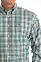 Cinch Men's Western Shirt - Emerald Plaid