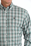 Cinch Men's Western Shirt - Emerald Plaid