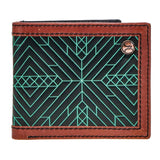 Hooey Leather Money Clip/Wallet - Black/Brown/Turquoise