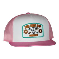 Red Dirt Hat Co - Buffalo Skull - Pink