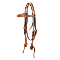 Leather Headstall - 5/8" Roughout Cowboy Knot