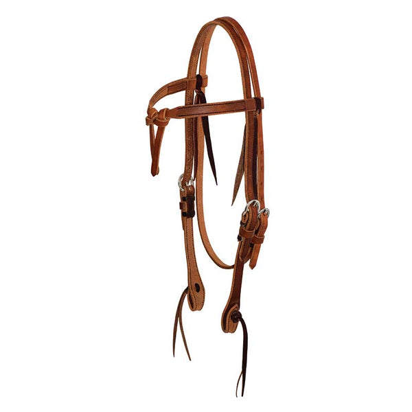 Leather Headstall - 5/8” Leather Tie Front