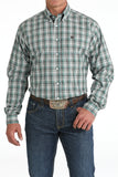 Cinch Men's Western Shirt - Emerald Plaid