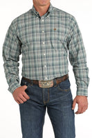 Cinch Men's Western Shirt - Green Plaid