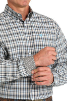 Cinch Men's Western Shirt -  Blue & Beige Check