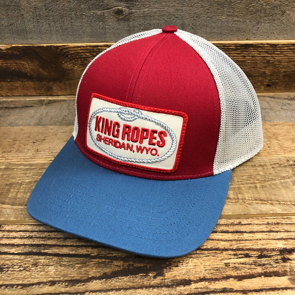 King Ropes Patch Trucker Cap - Neutral RWB