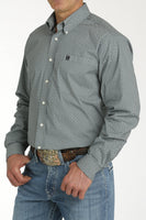 Cinch Men's Western Shirt - Green Geometric MTW1105758