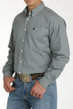 Cinch Men's Western Shirt - Green Geometric MTW1105758