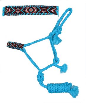 Mule Tape Halter - Turquoise Bead