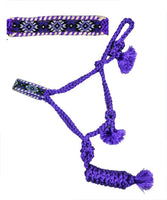 Mule Tape Halter - Purple Bead